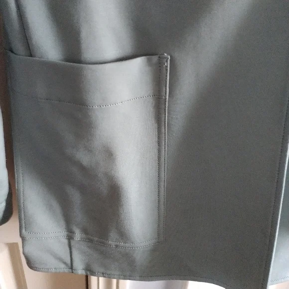 Athleta Eastbound Sage Green Open Front Blazer 10